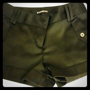 Express Black Satin Shorts Size 0